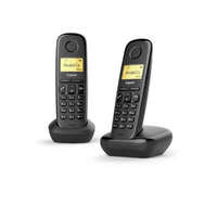 Gigaset Vezetékes Telefon Gigaset A170 Duo Fekete Vezeték nélküli Borostyán
