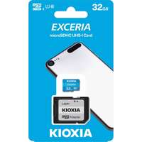 Kioxia Micro-SD memóriakártya adapterrel Kioxia Exceria UHS-I 10 osztály Kék 32 GB