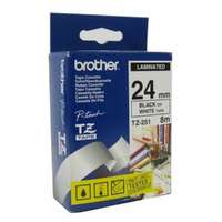 Brother Laminálószalag Címkézőgéphez Brother TZ-251 2,4 cm 8 m 24 mm Fehér Fekete Fekete/Fehér