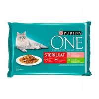 Purina Macska eledel Purina One Sterilcat Lazac szín Pulyka Zöldbab Sárgarépa 4 x 85 g