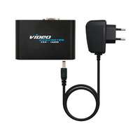 NANOCABLE HDMI–VGA Audio Adapter NANOCABLE 10.16.2101-BK Fekete