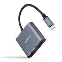 NANOCABLE USB C–HDMI Adapter NANOCABLE 10.16.4305 4K Ultra HD Szürke 15 cm