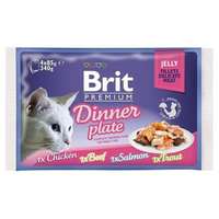 Brit Macska eledel Brit Premium Csirke Lazac szín Borjúhús 4 x 85 g