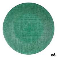 Vivalto Lapos Tányér Zöld Üveg 32,5 x 2,5 x 32,5 cm (6 egység)