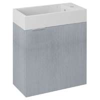 Sapho LATUS IV mosdótartó szekrény, balos/jobbos, 49,5x50x24,5cm, ezüst tölgy