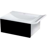 Sapho ZEUS mosdótartó szekrény rejtett szifonnal, 60x26x45 cm, fekete/titan alu
