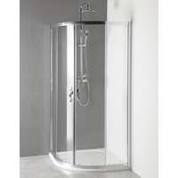 Gelco GELCO SIGMA íves zuhanykabin, dupla eltolható ajtó, TECMI zuhanytálcával, 90x90cm, transzparent üveg