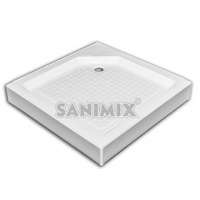 Sanimix Sanimix akril zuhanytálca szögletes, 90x90x14 cm, szifonnal, fém lábbal 21.05.05 H