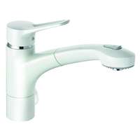 Kludi Kludi MX mosogató csaptelep, kihúzható zuhanyfejes, multicsatlakozóval, fehér/króm 399459262