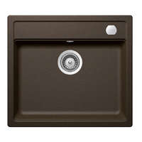 Schock Schock Mono N-100 Cristadur Bronze egymedencés gránit mosogató automata dugóemelő, szifonnal, barna, beépíthető
