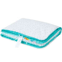 apró csillagos Minky apró csillagos gyerektakaró (türkiz)