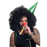 Hair Club Hair Club Mega Afro mikrofon party paróka, fekete