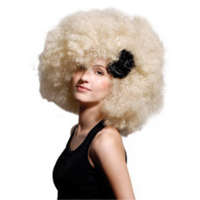 Hair Club Hair Club Mega Afro mikrofon party paróka, szőke