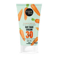 Organic Shop Organic Shop fényvédő nappali arckrém sárgarépával SPF30 (normál és száraz bőrre), 50 ml
