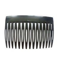 Hair Power Hair Power dupla fogú fekete oldalfésű, 7 cm