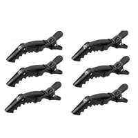 Sibel Sibel krokodil feltűző csipesz, fekete, 9 cm, 6 db