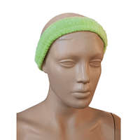 Hair Power Kozmetikai gumis frottír bambusz fejpánt, zöld