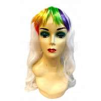 Hosszú szivárvány paróka