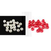Műanyag gyöngyök nagy lyukkal - 40 db/csomag