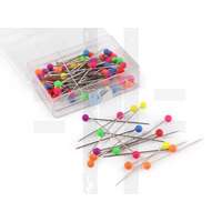 Műanyag neon fejű gombostű 38 mm - 50 db