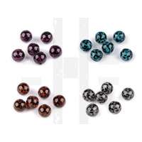 Műanyag gyöngy leopárd minta - 6 db