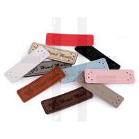 Műbőr Hand Made címke - 5 db