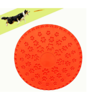  Mancs mintás kutyafrizbi (rágható gumi) 23 cm átmérővel, narancssárga