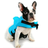 Happy Bulldog Cápauszonyos mentőmellény kutyák számára, kék, XS-es (1-6 kg)