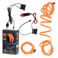  LED környezeti világítás autóhoz / auto USB / 12V szalag 3m narancs