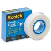 Scotch 3M Scotch Magic 811 átlátszó ragasztószalag - írható, eltávolítható (19mmx33m)