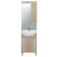 Vertex Bianca Plus 55 komplett fürdőszobabútor, sonoma tölgy színben, jobbos nyitási irány