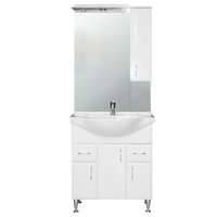 Vertex Bianca Plus 75 komplett fürdőszobabútor, magasfényű fehér színben, jobbos nyitási irány