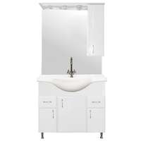 Vertex Bianca Plus 85 komplett fürdőszobabútor, magasfényű fehér színben, jobbos nyitási irány