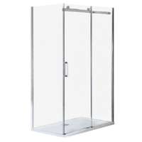 Wellis Vincenzo szögletes aszimmetrikus zuhanykabin Easy clean bevonattal zuhanytálca nélkül