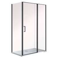 Wellis Triton Black egy nyílóajtós szögletes zuhanykabin, Nano bevonattal 120x80x190 cm