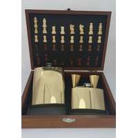  Flaska szett sakk készlettel - arany