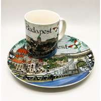 Dísztányér, bögre szett - Budapest