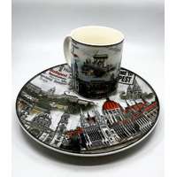 Dísztányér, bögre szett - Budapest, Hungary