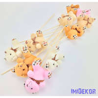 Kockás színes plüss maci mix 10db/cs