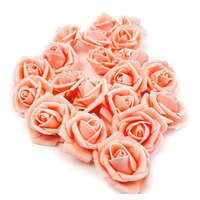  Polifoam rózsa virágfej habrózsa 4 cm - Világos Barack
