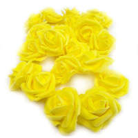  Polifoam rózsa virágfej habrózsa 4 cm - Sárga