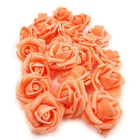  Polifoam rózsa virágfej habrózsa 4 cm - Sötét Barack