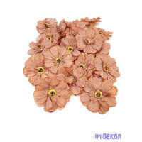  Gerbera selyemvirág fej 7,5 cm - Sötét Barna