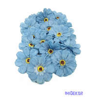 Gerbera selyemvirág fej 7,5 cm - Kék