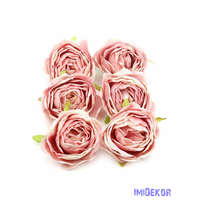  Rózsa selyemvirág fej 7cm - Fáradt Rózsaszín