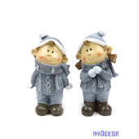 Kötött pulóveres téli gyermek figura