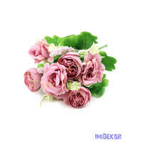  Rózsa ranunculus vegyes selyem csokor 32 cm - Mályva