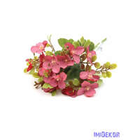 Apró virágos kis selyem csokor 31cm - Bordó