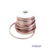 Metál műbőr zsinór 3mm x 5m - Rózsaszín