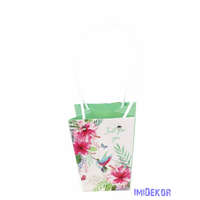 Mintás virágtáska trapéz - Madárkás Just for you